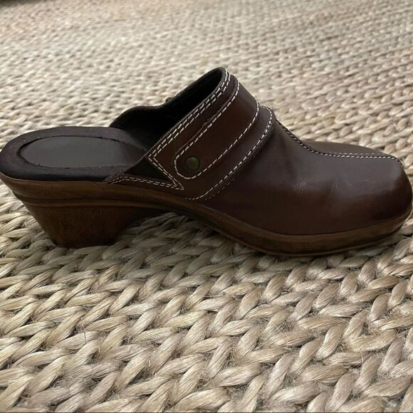 Nickels Lana Leather Slip on Mule Shoes Brown Size 6 - Picture 4 of 11